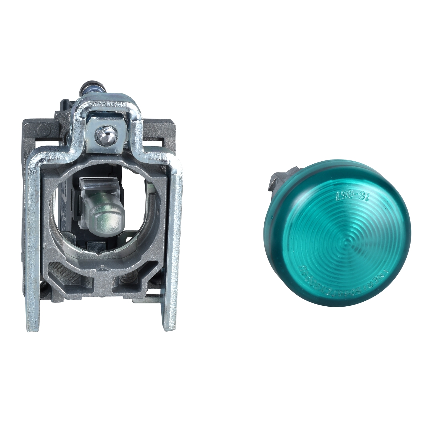 Schneider Electric Schneider Electric XB4BVM3EX – round pilot light Ø 22 - IP65 - green - integral LED - 230..240 V - lugs - ATEX