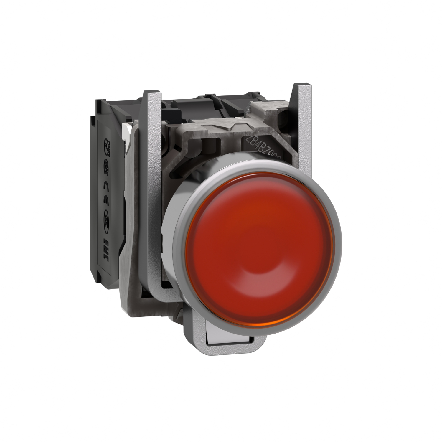 Schneider Electric Schneider Electric XB4BW35G5 – Harmony XB4, Illuminated push button, metal, flush, orange, Ø22, spring return, 110...120 V AC, 1 NO + 1 NC
