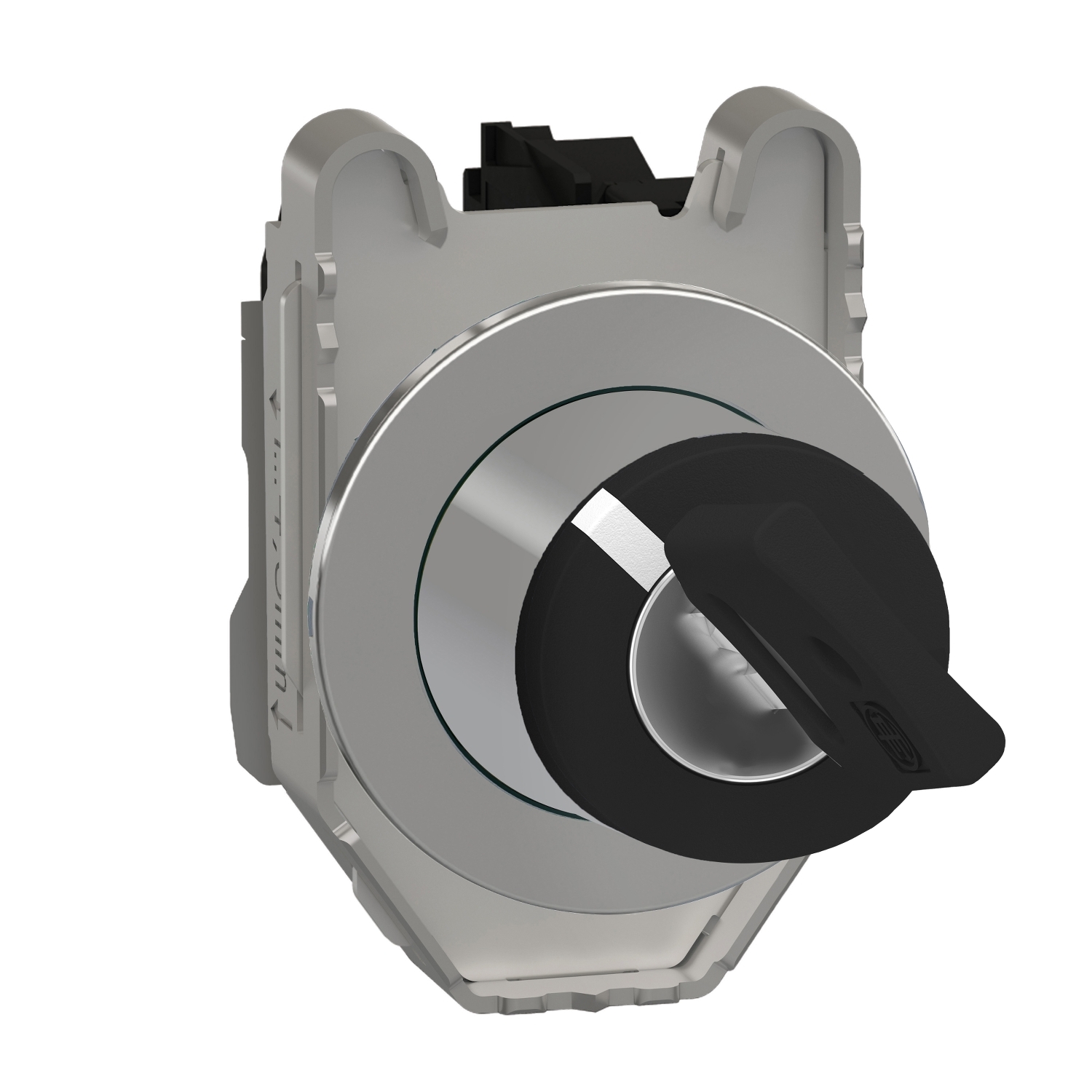 Schneider Electric Schneider Electric XB4FG61 – Selector switch, Harmony XB4, black, flush mounted, 30mm, 2 positions, key 455, spring return, 1NO