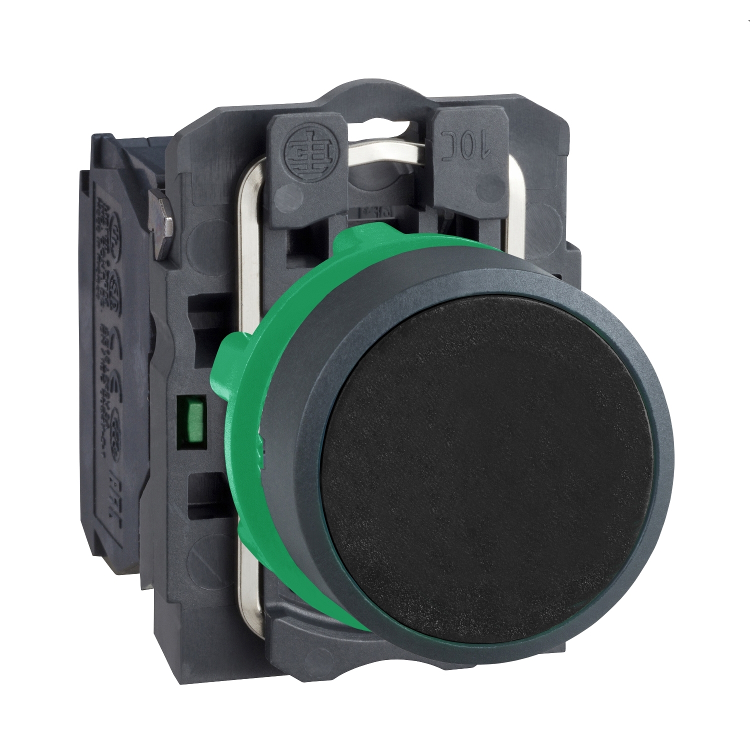 Schneider Electric Schneider Electric XB5AA21 – Push button, plastic, flush, black, Ø22, spring return, unmarked, 1 NO