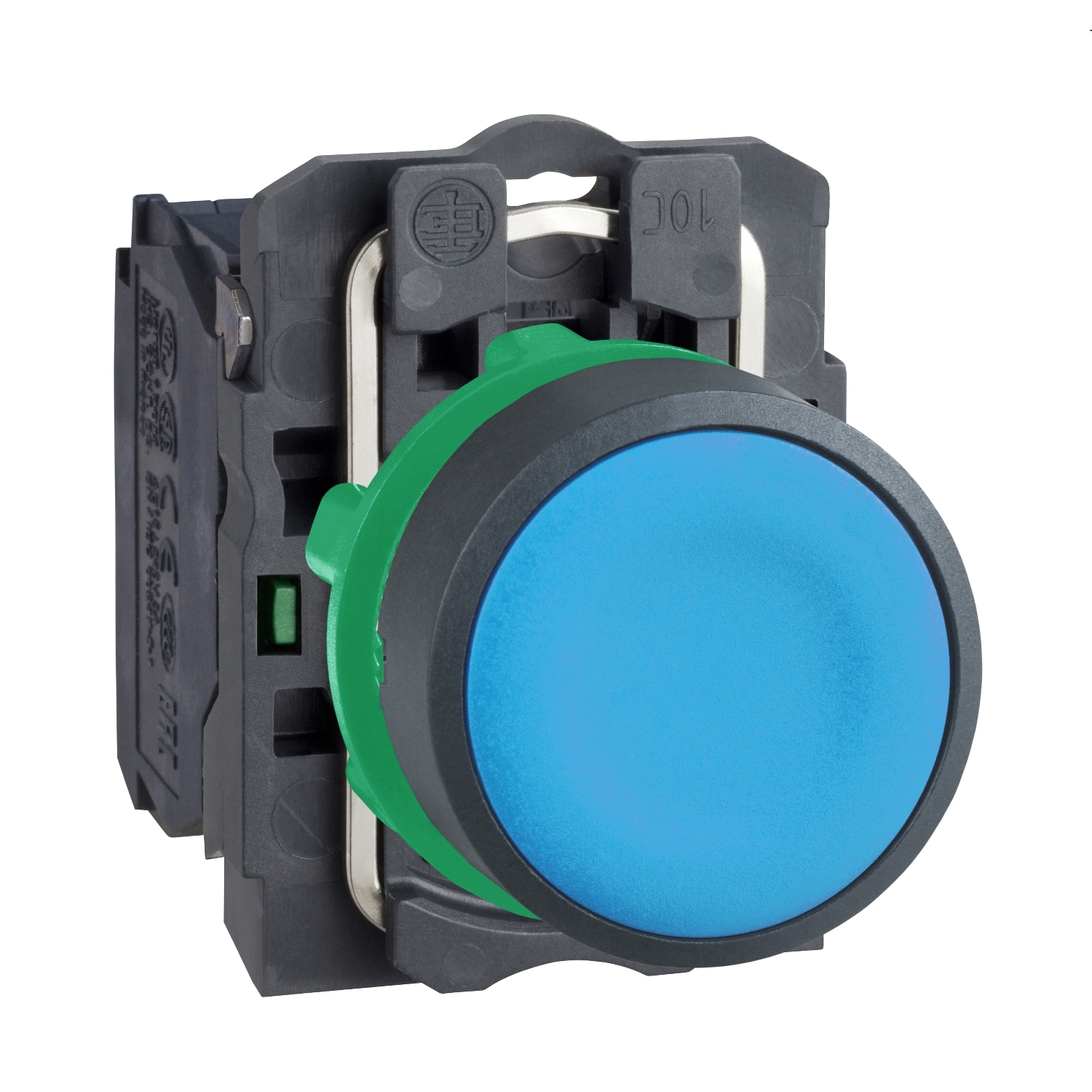 Schneider Electric Schneider Electric XB5AA61 – Push button, plastic, flush, blue, Ø22, spring return, unmarked, 1 NO