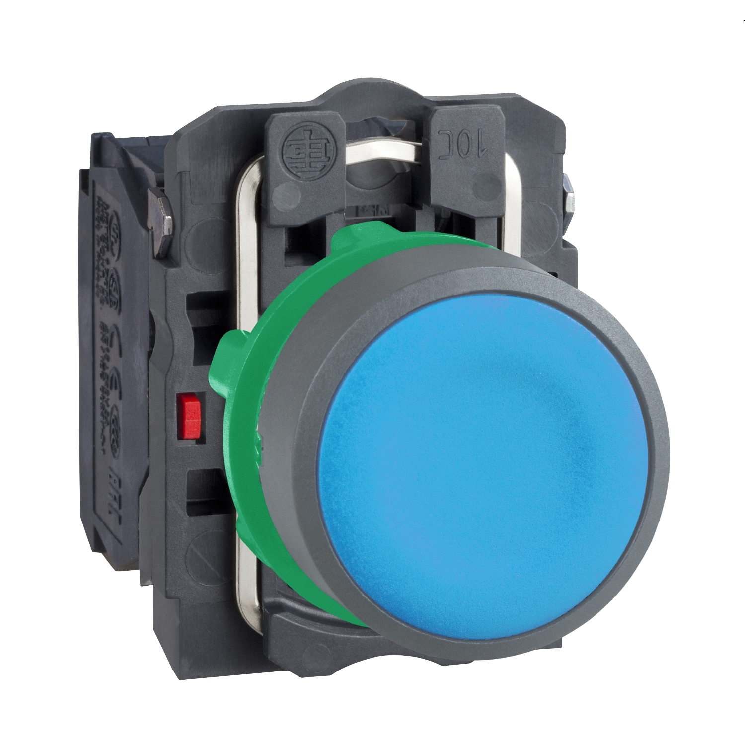 Schneider Electric Schneider Electric XB5AA65C0 – Push button, Harmony XB5, blue flush, grey bezel, 22mm, spring return, 1NO + 1NC, unmarked