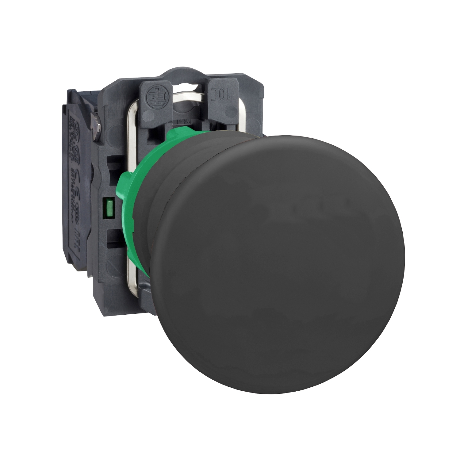 Schneider Electric Schneider Electric XB5AC21 – Harmony XB5, Push button, plastic, black mushroom Ø40, Ø22, spring return, unmarked, 1 NO