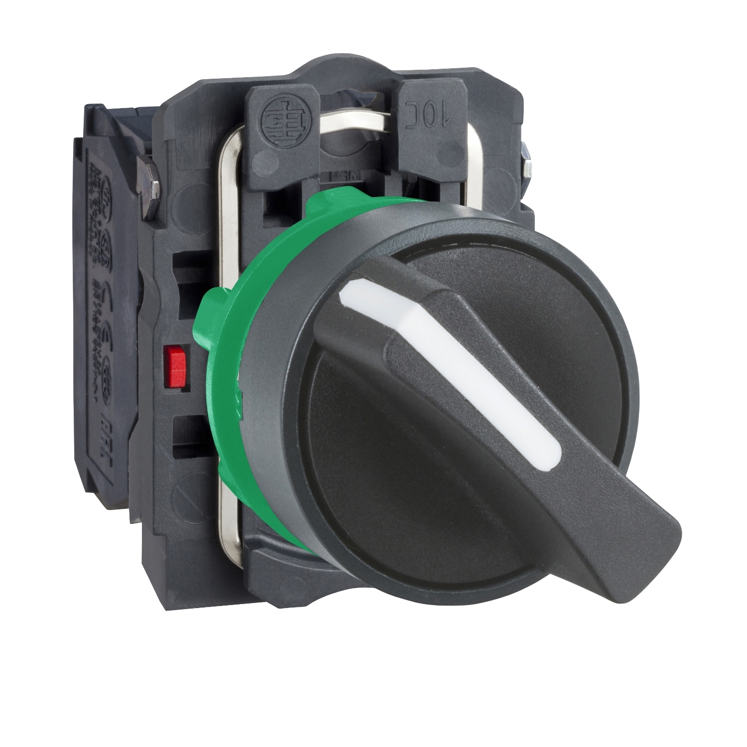 Schneider Electric Schneider Electric XB5AD25 – Selector switch, plastic, black, Ø22, 2 positions, stay put, 1 NO + 1 NC