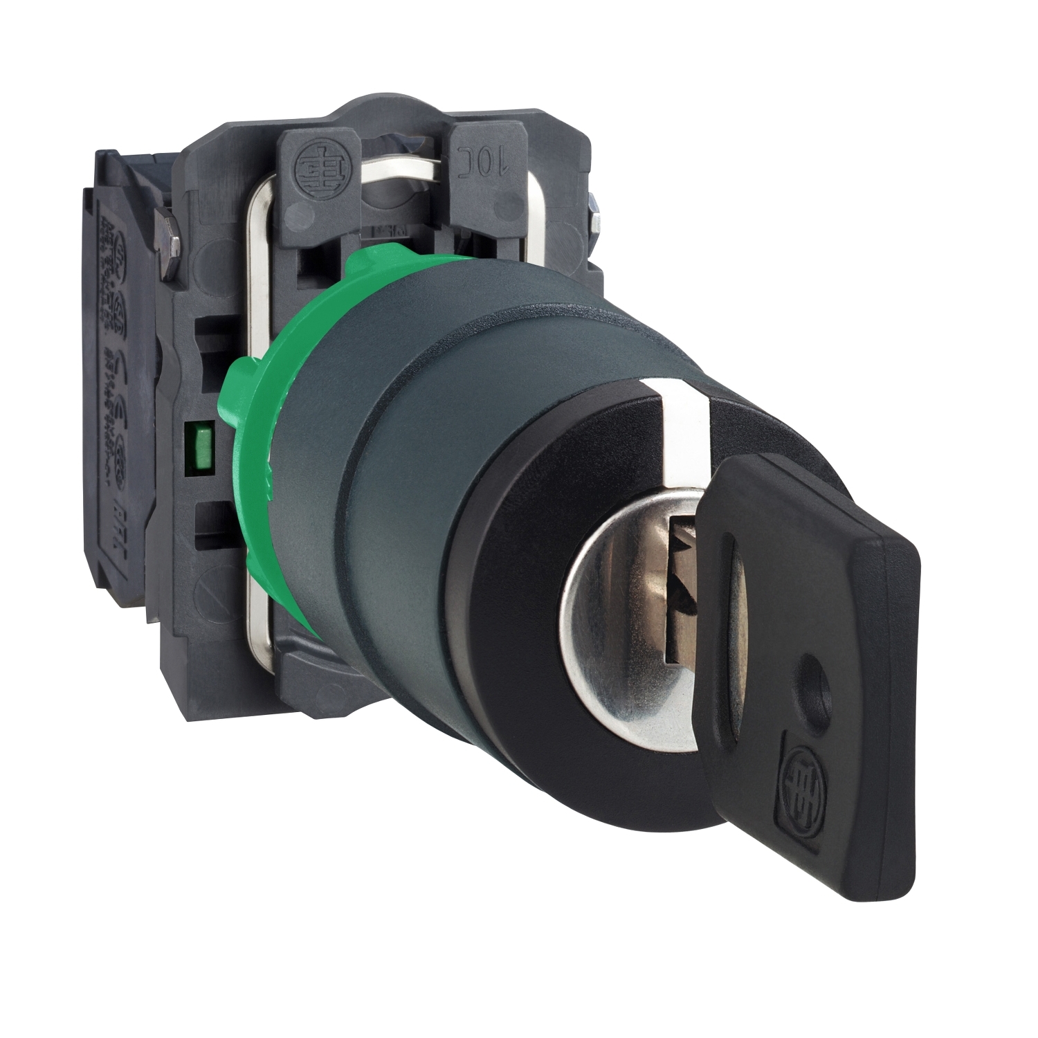 Schneider Electric Schneider Electric XB5AG03 – Key switch selector, plastic, black, Ø22, key n°455, 3 positions, stay put, 2 NO