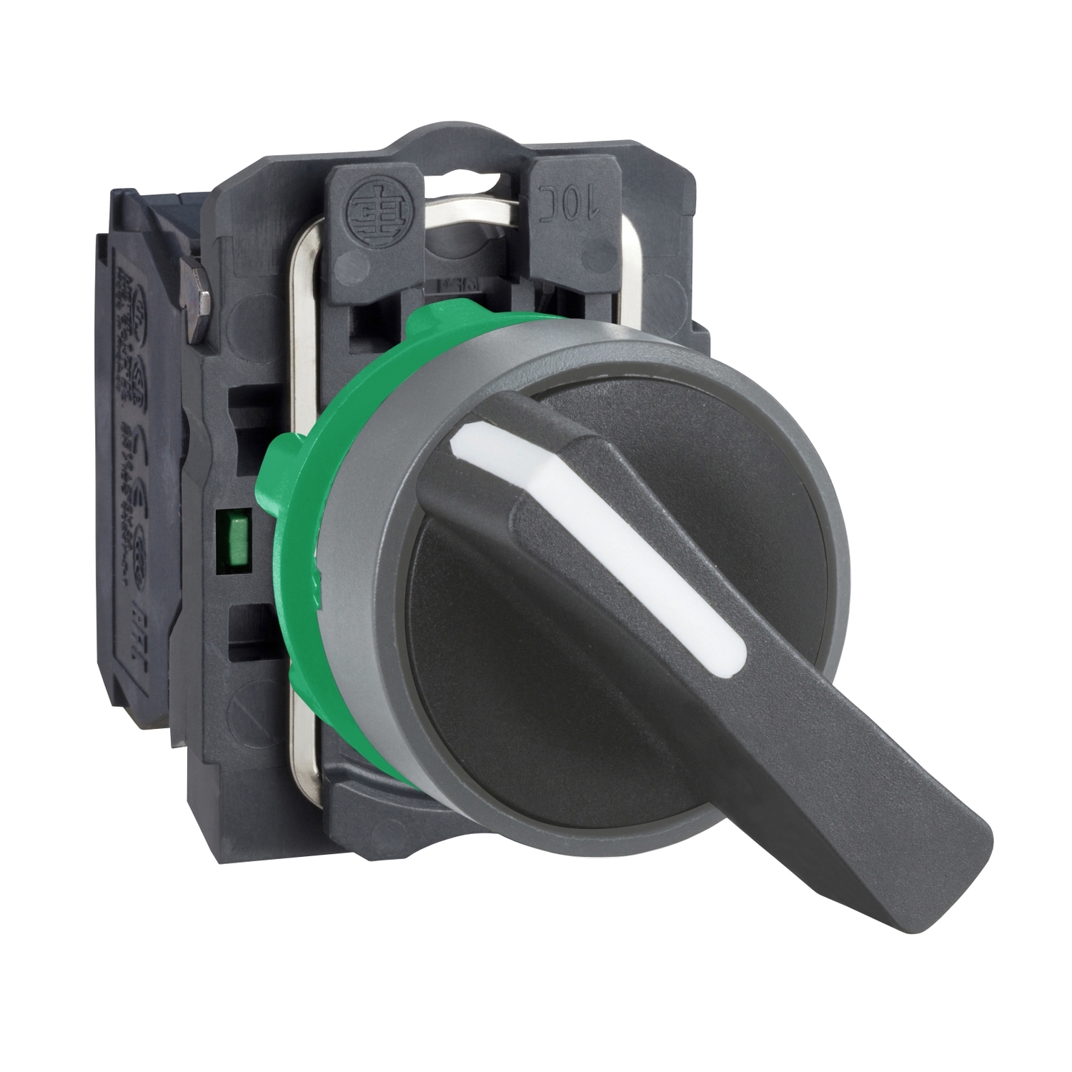 Schneider Electric Schneider Electric XB5AJ21C0 – Selector switch, Harmony XB5, grey bezel, 22mm, 2 positions, black long handle, stay put, 2NO