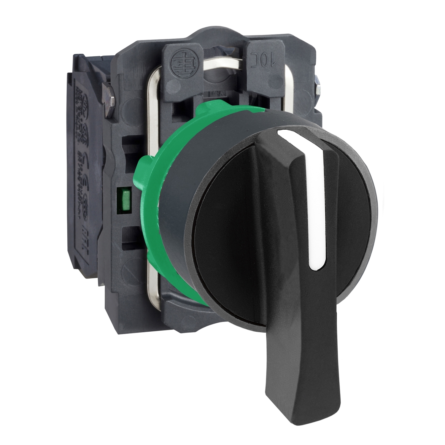 Schneider Electric Schneider Electric XB5AJ33 – Selector switch, plastic, black, Ø22, long handle, 3 positions, stay put, 2 NO