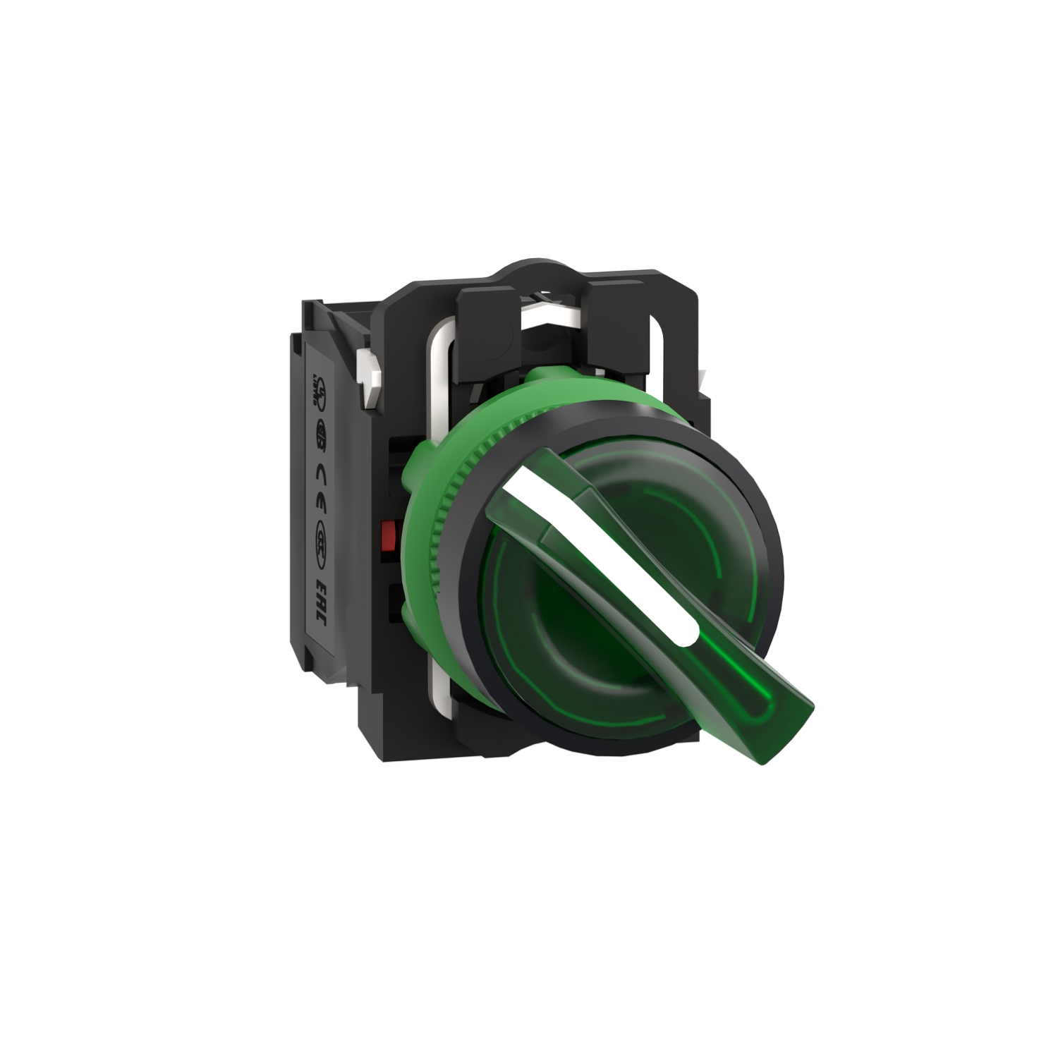 Schneider Electric Schneider Electric XB5AK123G5 – green complete illuminated selector switch Ø22 2-position stay put 1NO+1NC 120V