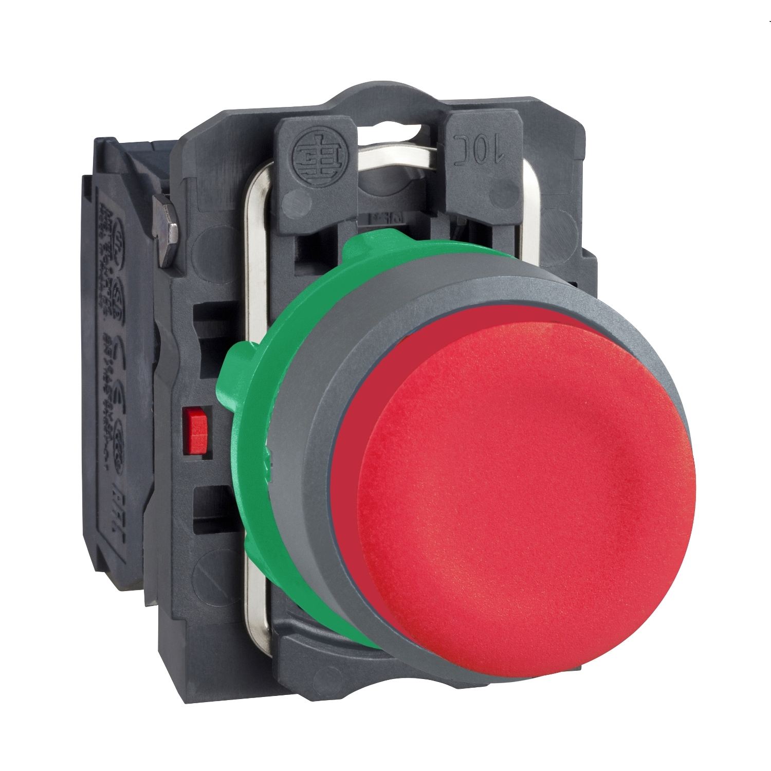 Schneider Electric Schneider Electric XB5AL42C0 – Push button, Harmony XB5, red projecting, grey bezel, 22mm, spring return, 1NC, unmarked
