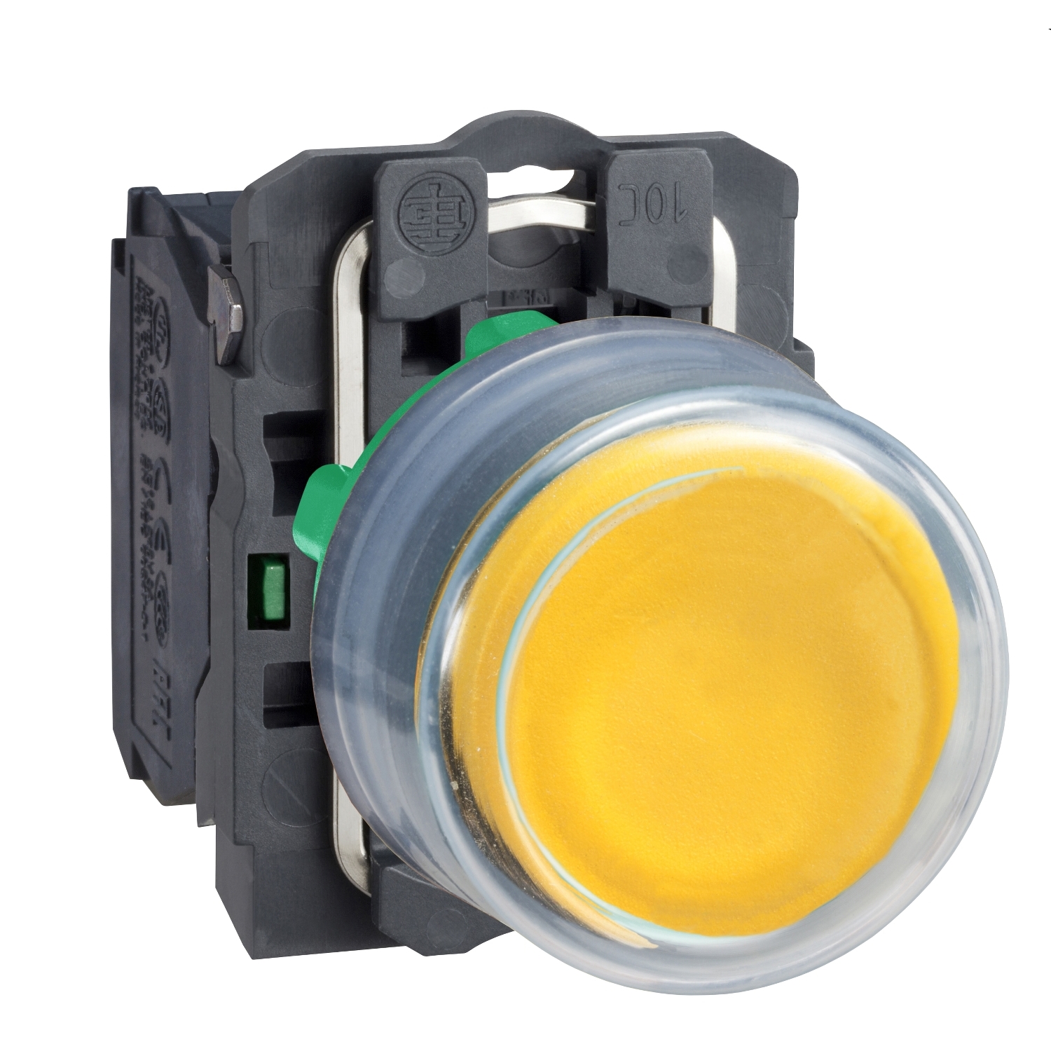 Schneider Electric Schneider Electric XB5AP51 – Push button, plastic, projecting, yellow, Ø22, spring return, booted, unmarked, 1 NO