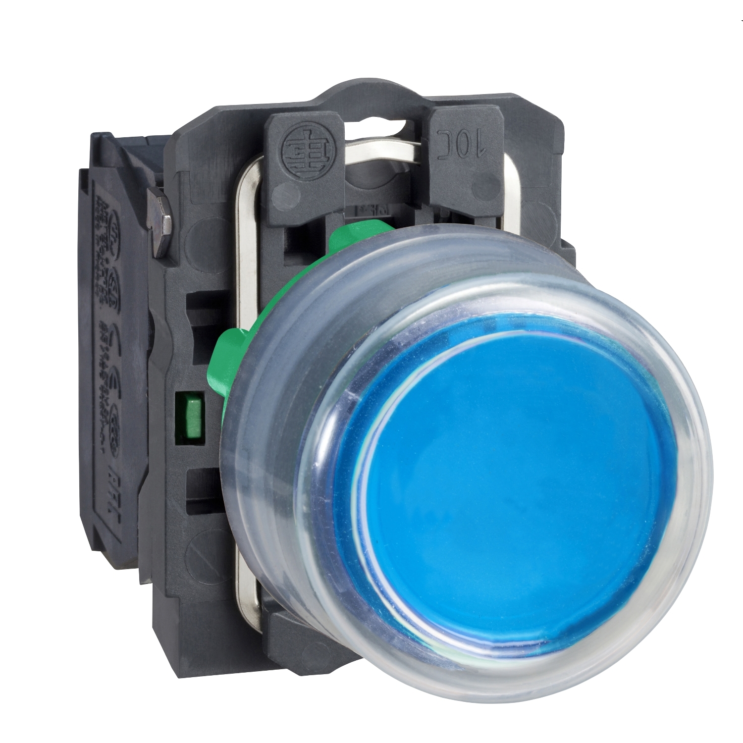 Schneider Electric Schneider Electric XB5AP61 – Push button, plastic, projecting, blue, Ø22, spring return, booted, unmarked, 1 NO