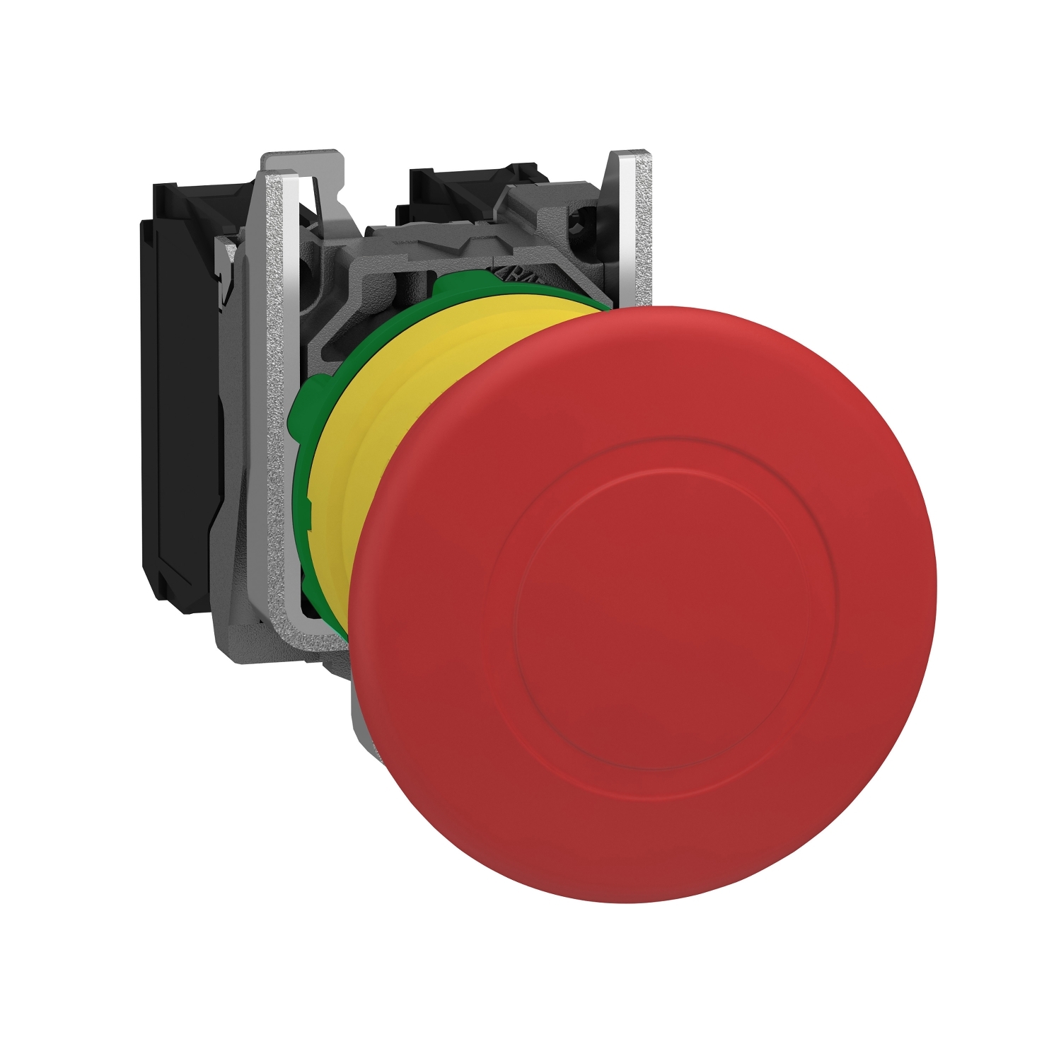 Schneider Electric Schneider Electric XB5AT845 – Emergency stop switching off, plastic, red mushroom Ø40, Ø22 trigger latching push-pull, 1 NO + 1 NC