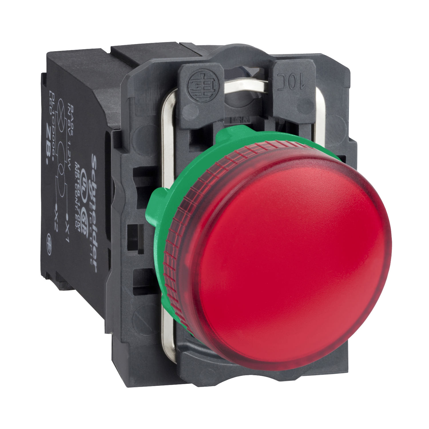 Schneider Electric Schneider Electric XB5AV44 – red complete pilot light Ø22 plain lens with BA9s bulb 220...240V