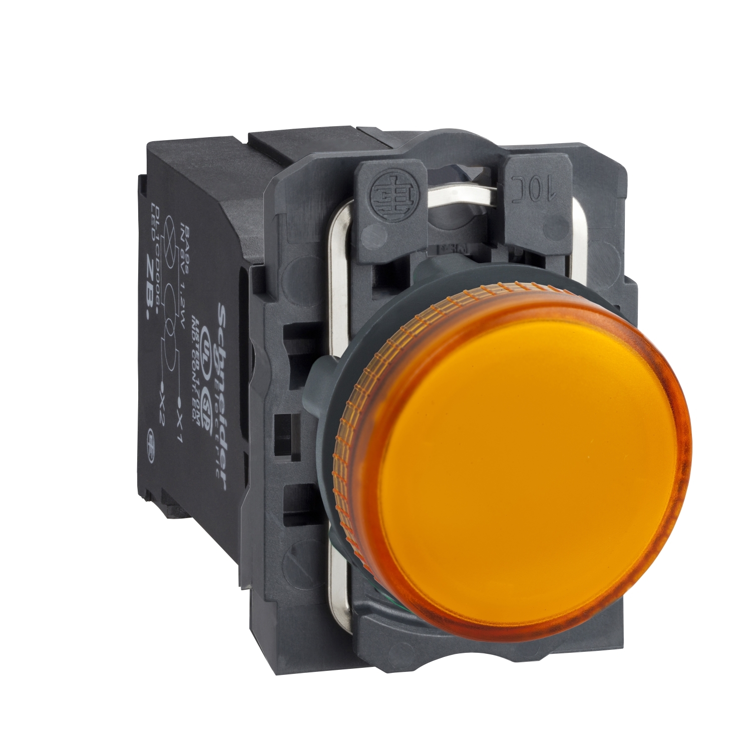 Schneider Electric Schneider Electric XB5AV45 – orange complete pilot light Ø22 plain lens with BA9s bulb 220...240V