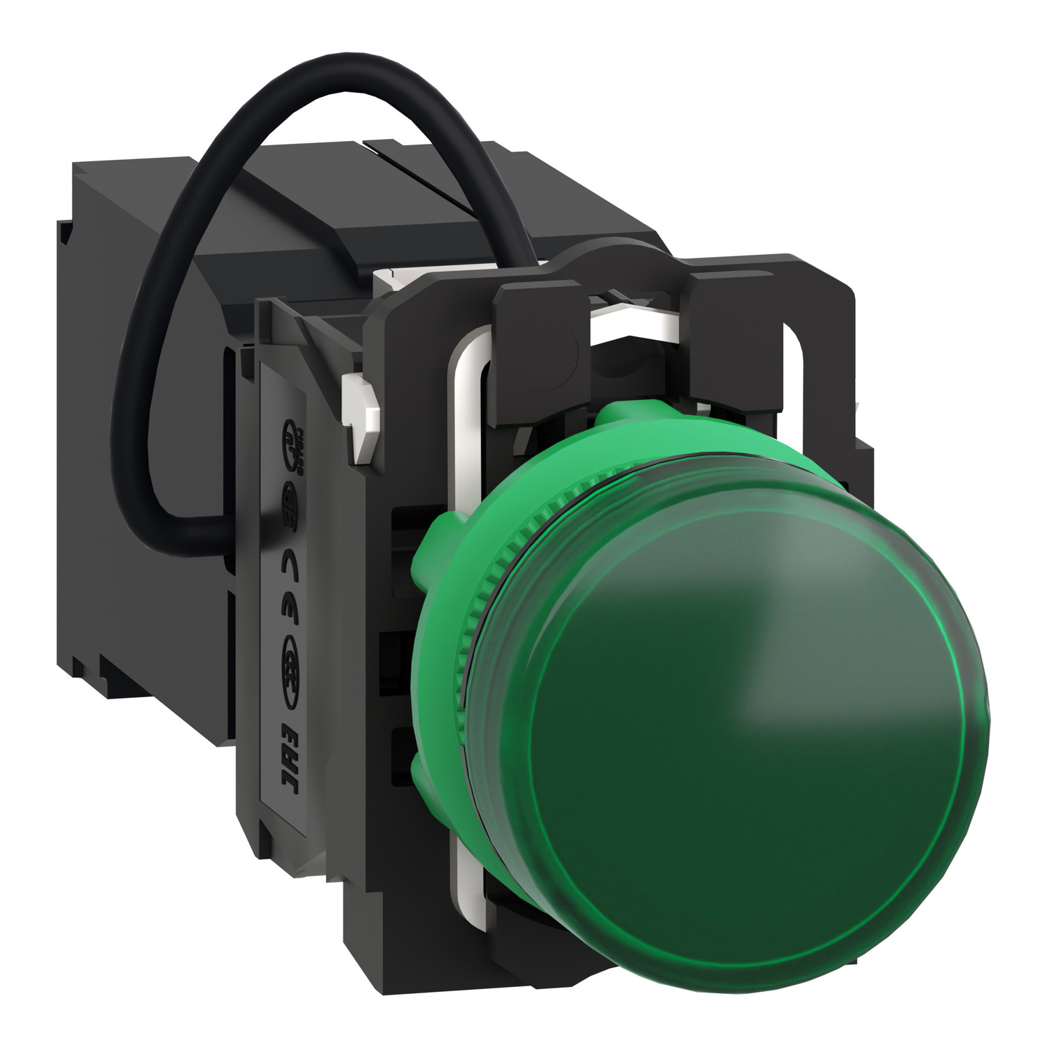 Schneider Electric Schneider Electric XB5AV5B3 – Pilot light, Harmony XB5, green, plastic, 22mm, universal LED, plain lens, 400V