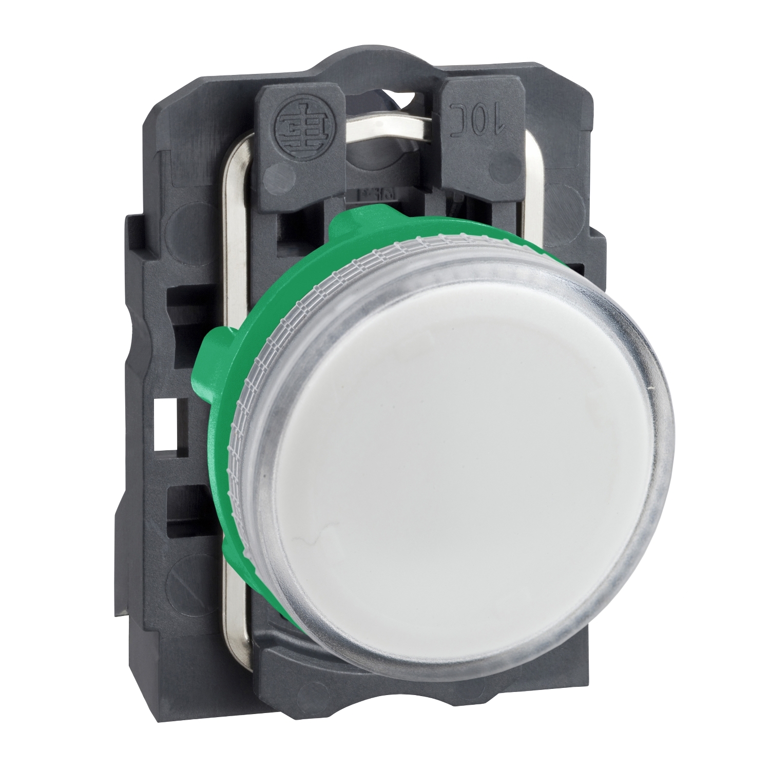 Schneider Electric Schneider Electric XB5AV61 – white complete pilot light Ø22 plain lens for BA9s bulb 250V