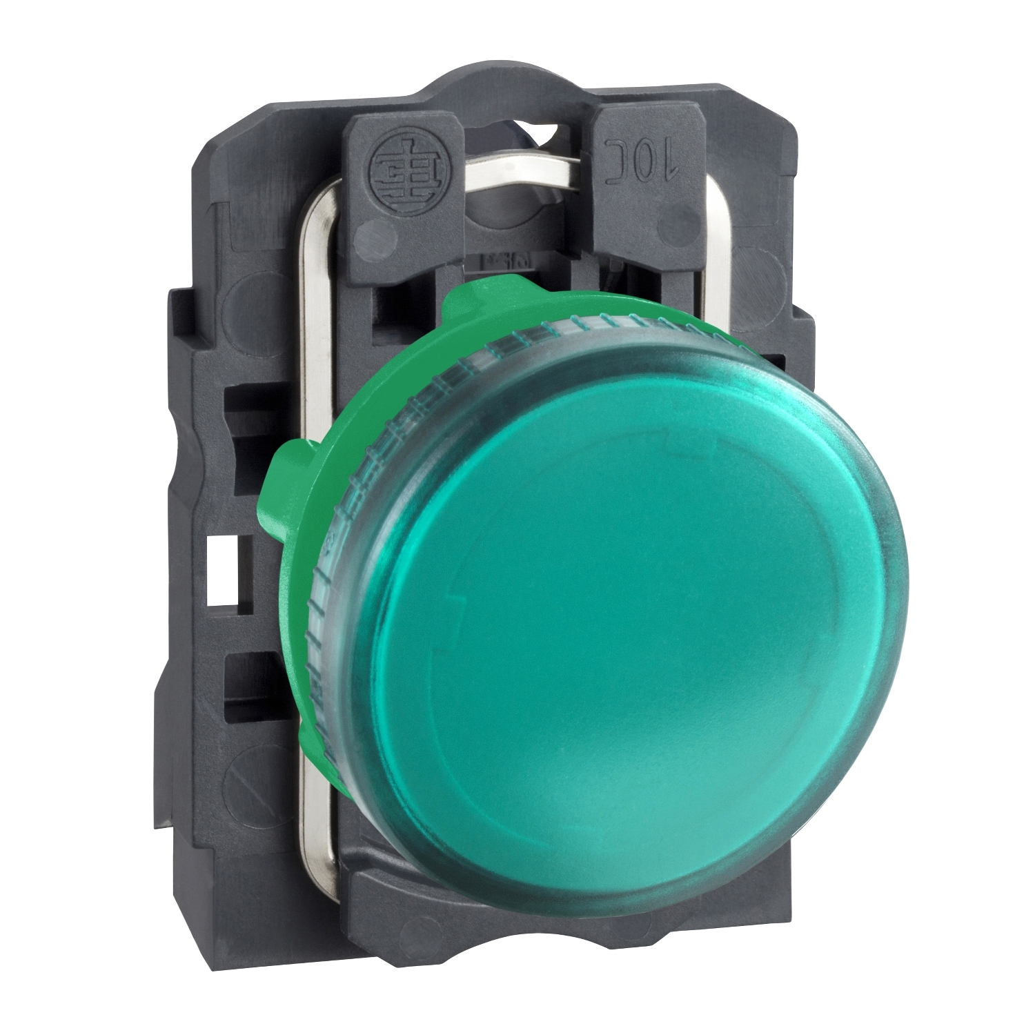 Schneider Electric Schneider Electric XB5AV63 – Pilot light, plastic, green, Ø22, plain lens for BA9s bulb, <= 250 V