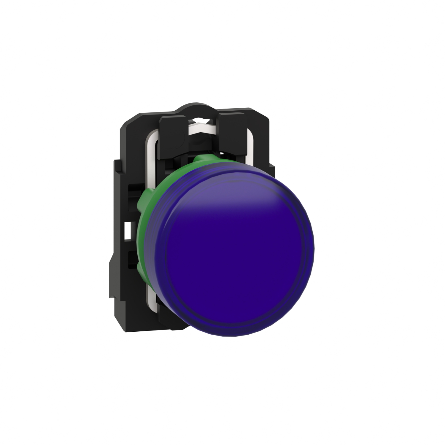 Schneider Electric Schneider Electric XB5AVB6 – Pilot light, plastic, blue, Ø22, plain lens with integral LED, 24 V AC/DC