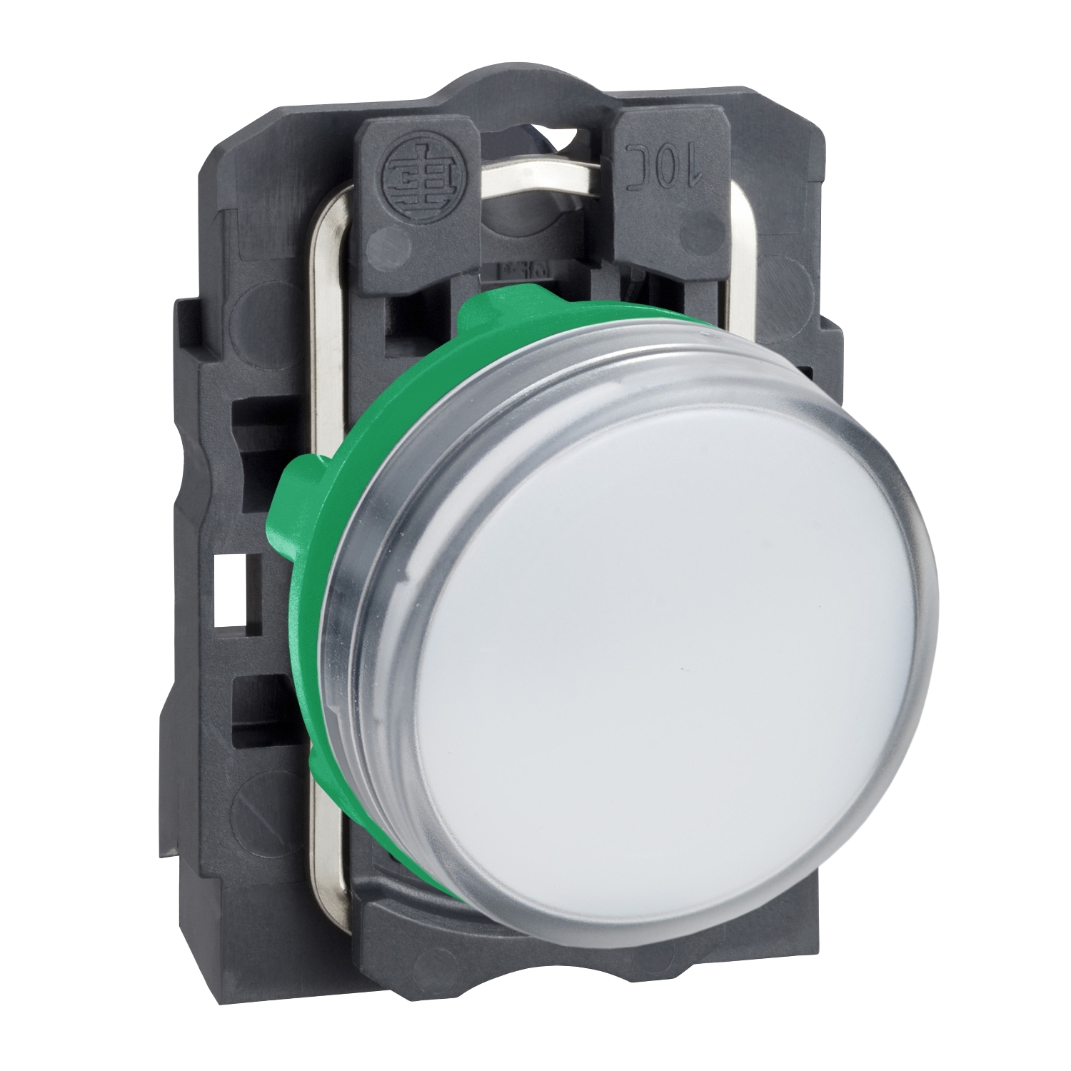 Schneider Electric Schneider Electric XB5AVG1 – Pilot light, plastic, white, Ø22, plain lens with integral LED, 110…120 V AC