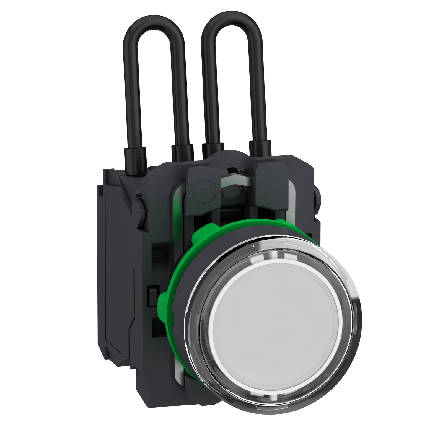 Schneider Electric Schneider Electric XB5AW21G5 – Push to test pilot light, Harmony XB5, universal LED, white, plastic, 22mm, 110...120V