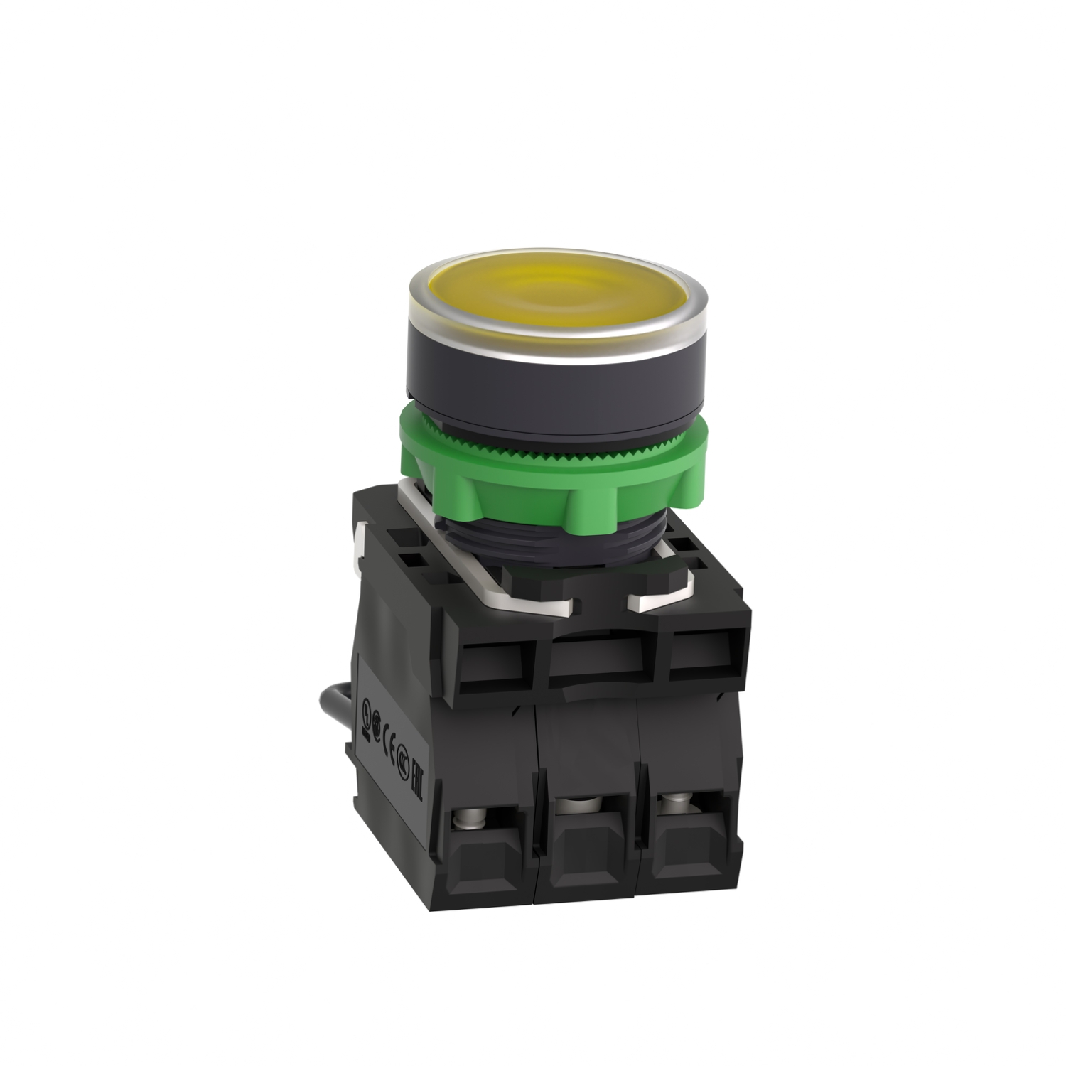 Schneider Electric Schneider Electric XB5AW28G5 – Push to test pilot light, Harmony XB5, universal LED, amber, plastic, 22mm, 110...120V