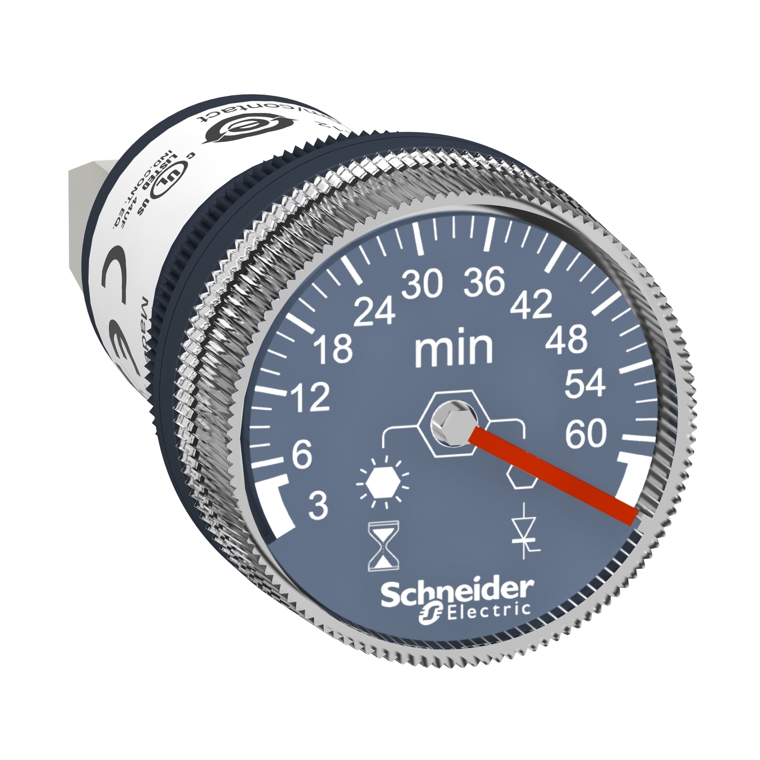 Schneider Electric Schneider Electric XB5DTGM5 – 100…240 VAC/DC Panel mounted timer monofunction with 3 min..60 min delay