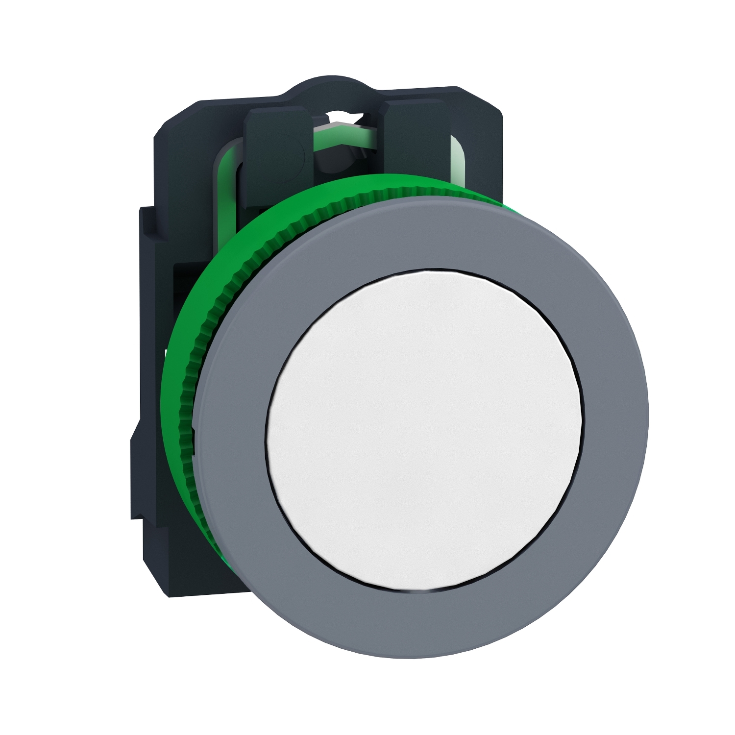 Schneider Electric Schneider Electric XB5FA11C0 – flush mounted pushbutton - white - 1NO - spring return cp grey