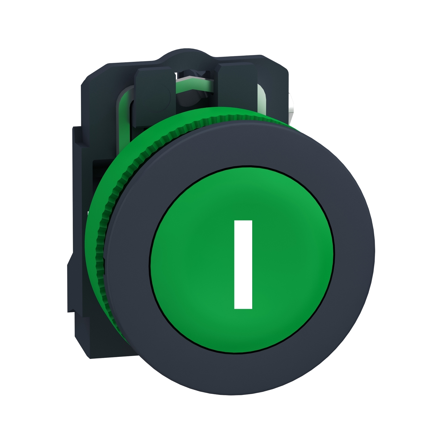 Schneider Electric Schneider Electric XB5FA3311 – Push button flush mounted, Harmony XB5, plastic, green, 30mm, spring return, marked I, 1NO