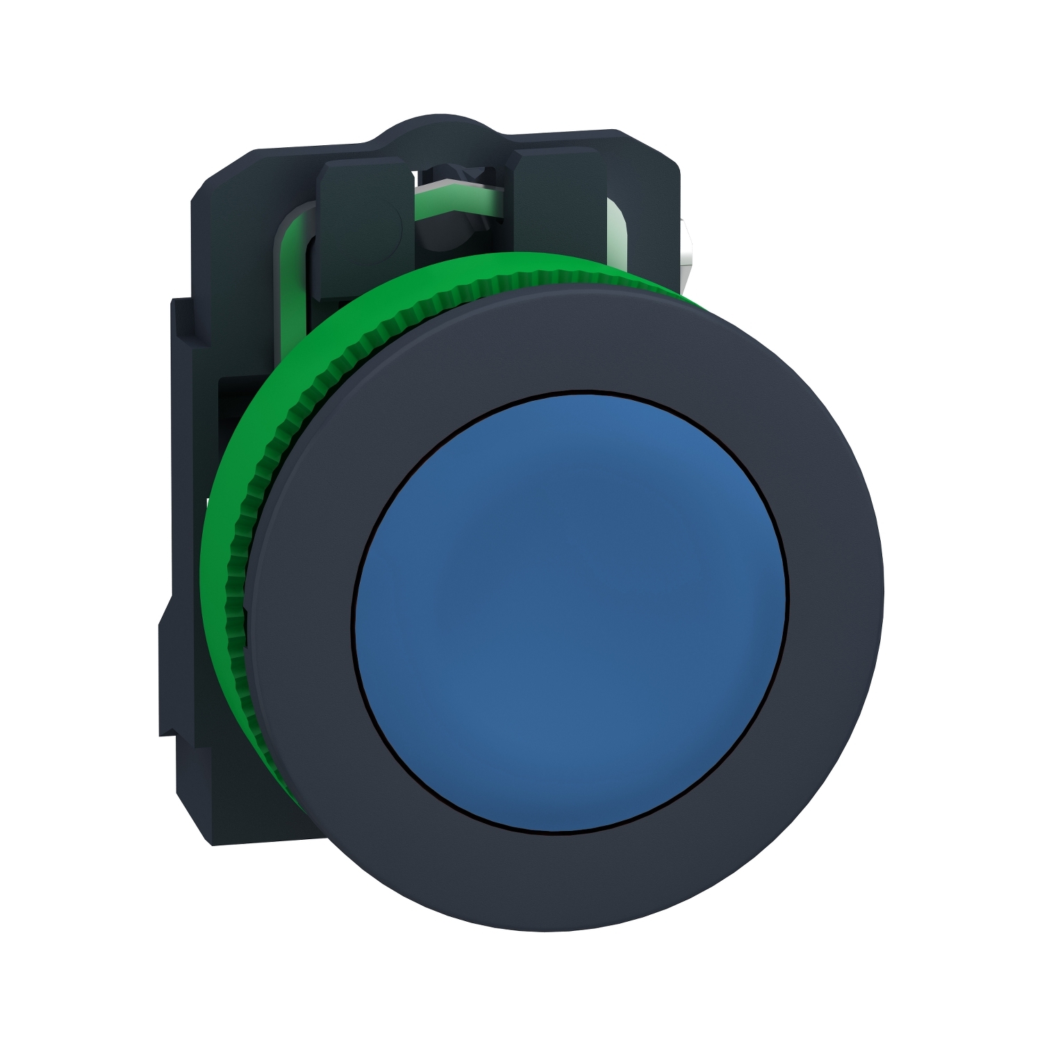 Schneider Electric Schneider Electric XB5FA61 – Push button flush mounted, Harmony XB5, plastic, blue, 30mm, spring return, unmarked, 1NO