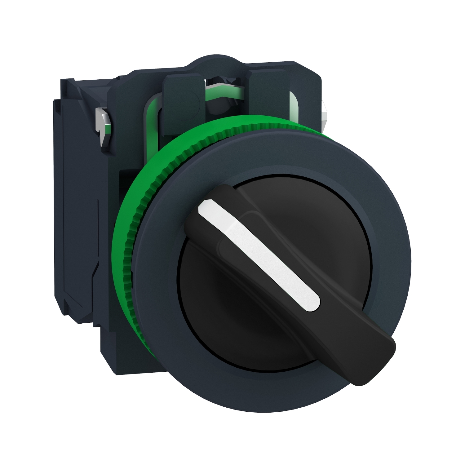 Schneider Electric Schneider Electric XB5FD25 – Selector switch flush mounted, Harmony XB5, plastic, black, 30mm, 2 positions, stay put, 1NO+1NC