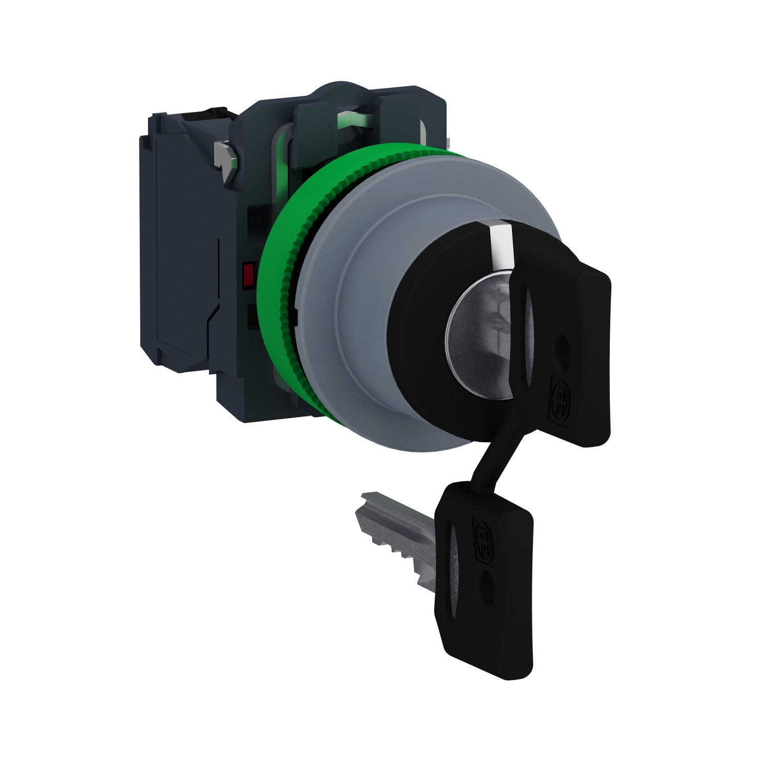 Schneider Electric Schneider Electric XB5FG33C0 – Selector switch, Harmony XB5, flush mounted, grey bezel, 30mm, 3 positions, key 455, stay put, 2NO