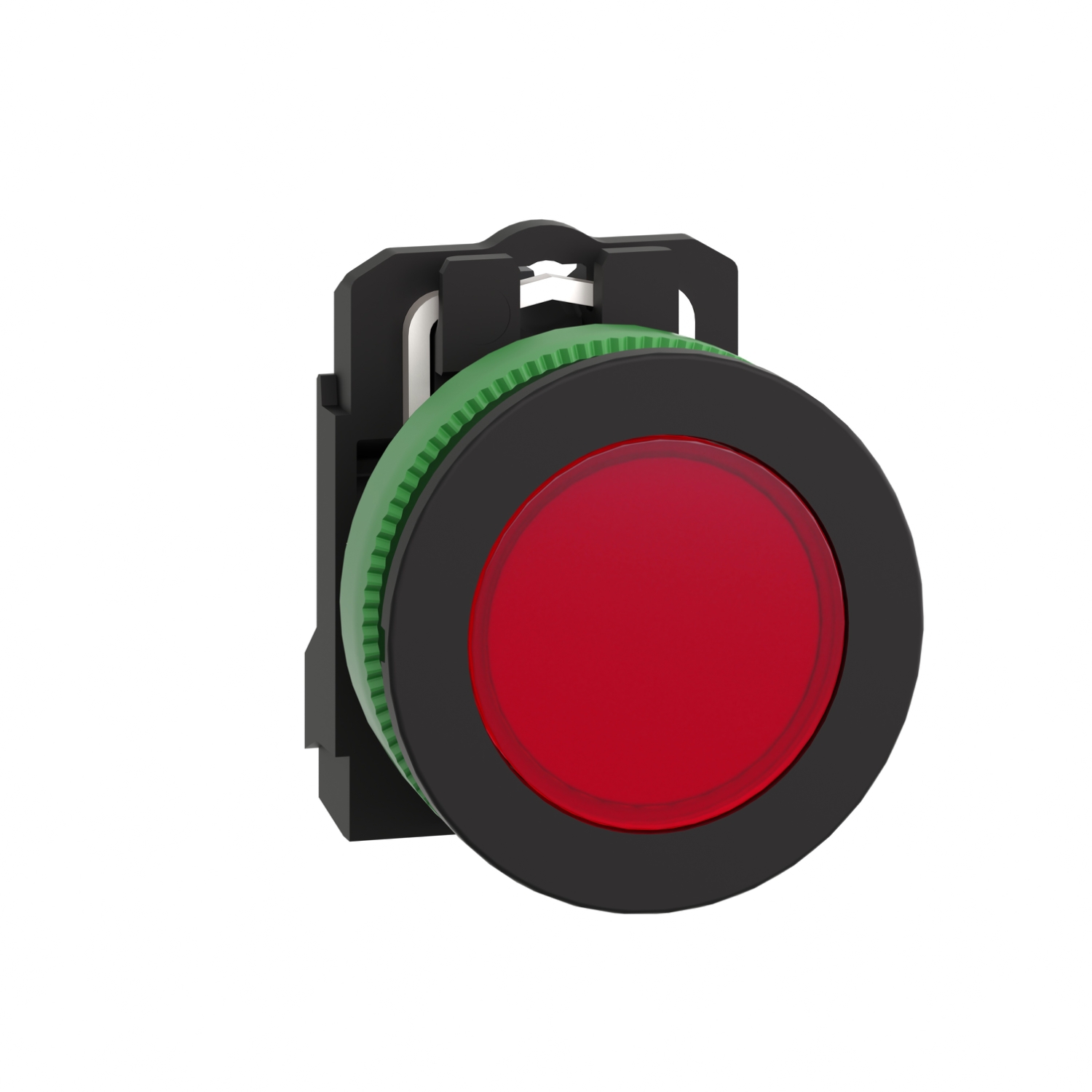 Schneider Electric Schneider Electric XB5FVB4 – Pilot light, Harmony XB5, grey plastic, red flush mounted, 30mm, universal LED, plain lens, 24V AC DC