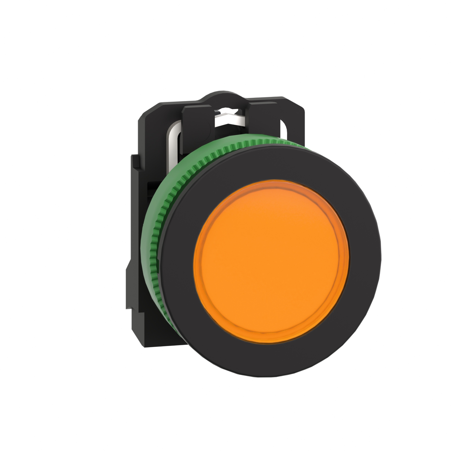 Schneider Electric Schneider Electric XB5FVB5 – Pilot light, Harmony XB5, grey plastic, orange flush mounted, 30mm, universal LED, plain lens, 24V AC DC