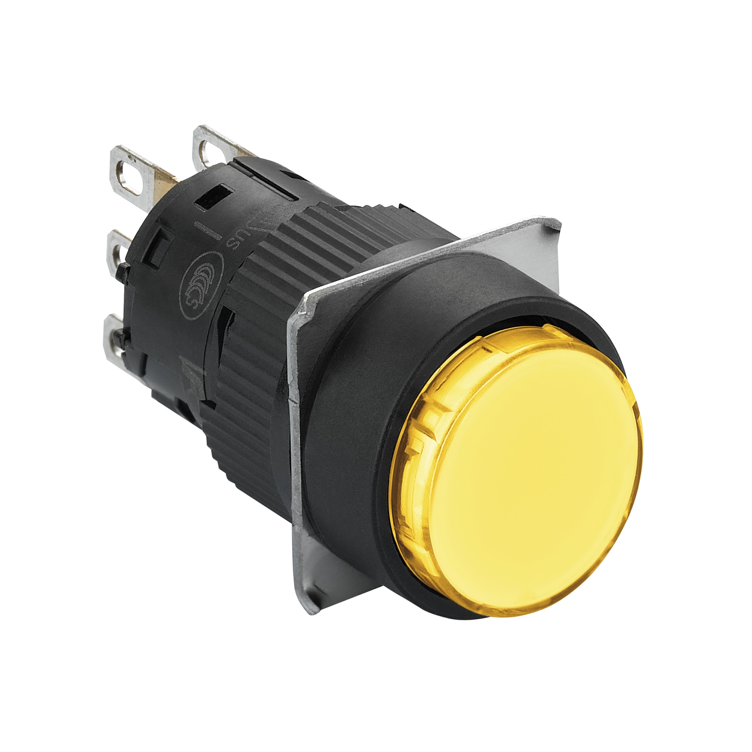 Schneider Electric Schneider Electric XB6EAA51P – Monolithic push button, Harmony XB6E, round yellow pushbutton 16mm, flush spring return, 1OC