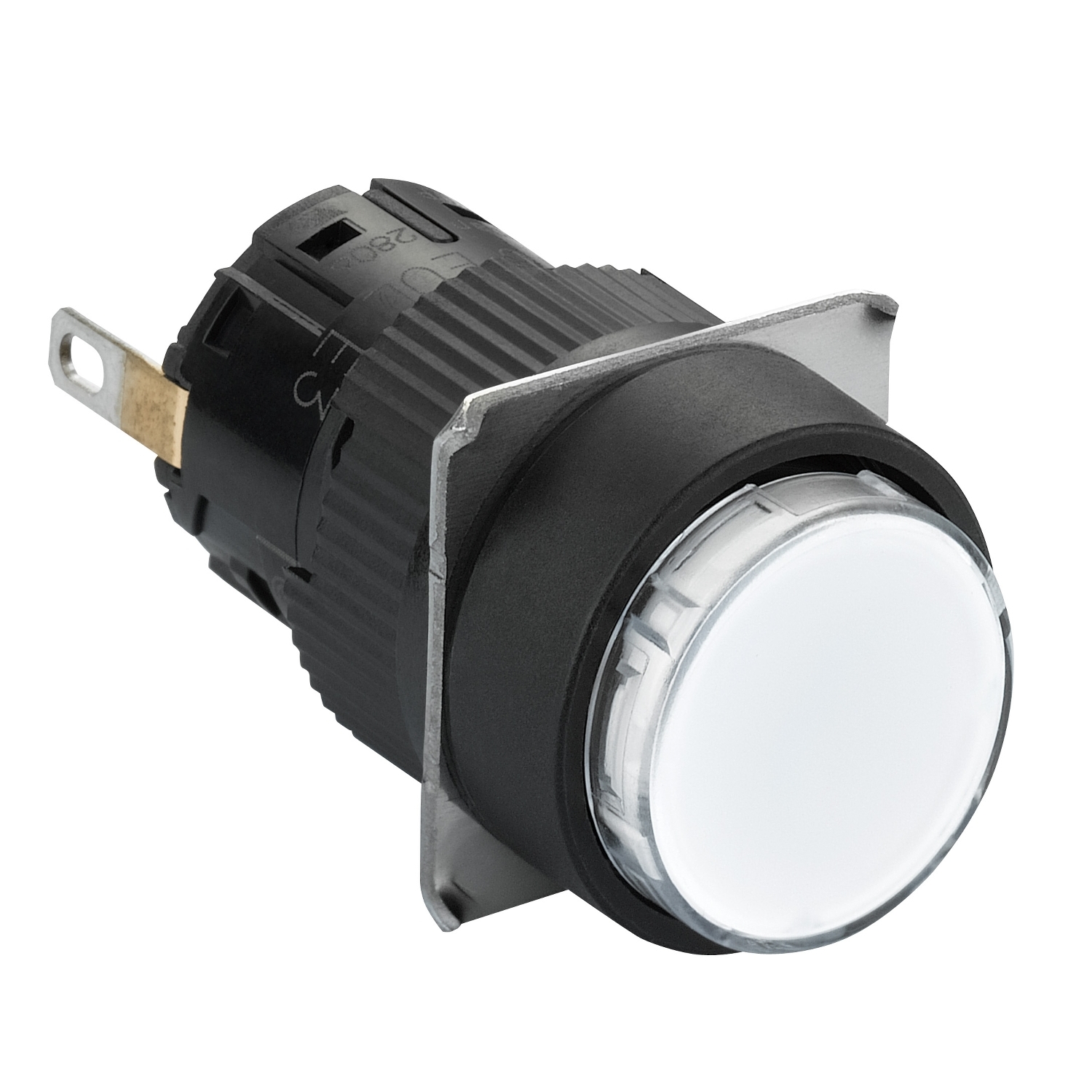 Schneider Electric Schneider Electric XB6EAV1BP – round pilot light Ø16 - IP65 - white - integral LED 24VDCpolarised - connector