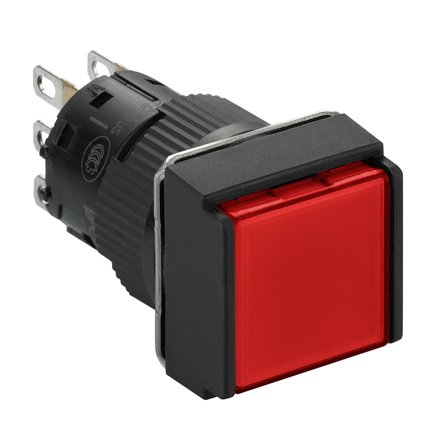 Schneider Electric Schneider Electric XB6ECW4B1P – Illuminated monolithic push button, Harmony XB6E, square red flush, 16mm, spring return, 24V DC, 1CO