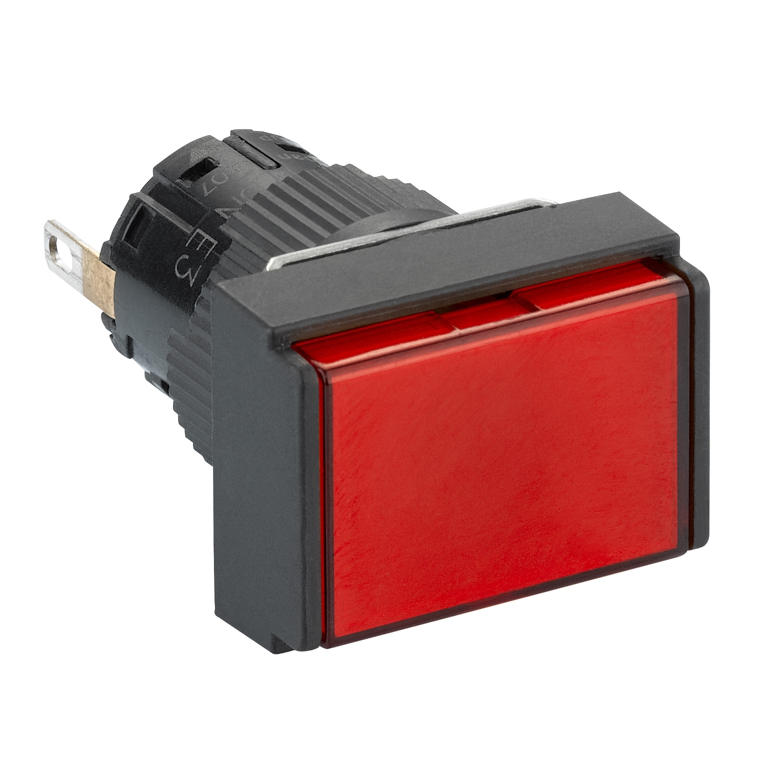Schneider Electric Schneider Electric XB6EDV4BP – Monolithic pilot light, Harmony XB6E, rectangular 16mm IP65 red, integral LED 24VDCpolarised connector