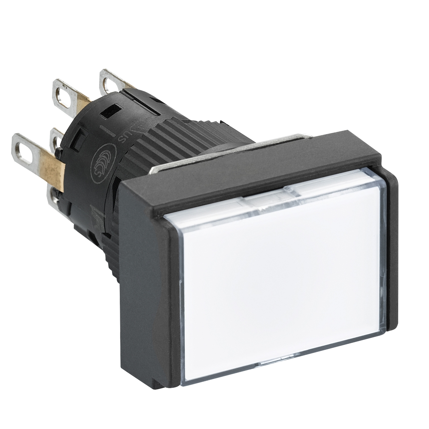Schneider Electric Schneider Electric XB6EDW1B2P – rectangle white illuminated pushbutton Ø16-flush springreturn-24 VDCpolarised2CO
