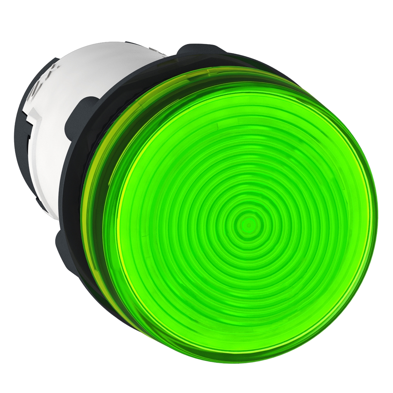 Schneider Electric Schneider Electric XB7EV63P – Monolithic pilot light, plastic, green, Ø22, plain lens for BA9s bulb, <= 250 V