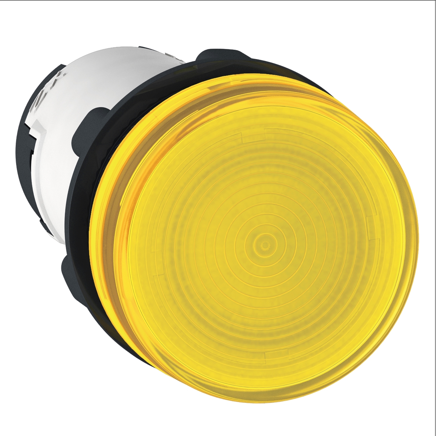Schneider Electric Schneider Electric XB7EV65P – Monolithic pilot light, plastic, yellow, Ø22, plain lens for BA9s bulb, <= 250 V