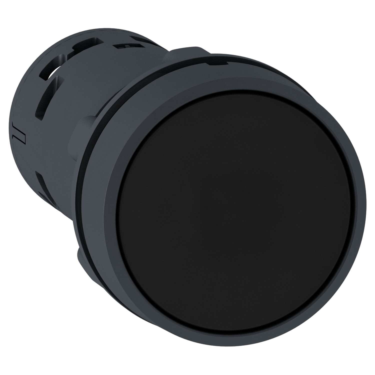 Schneider Electric Schneider Electric XB7NA25 – Monolithic push button, plastic, black, Ø22, spring return, unmarked, 1 NO + 1 NC