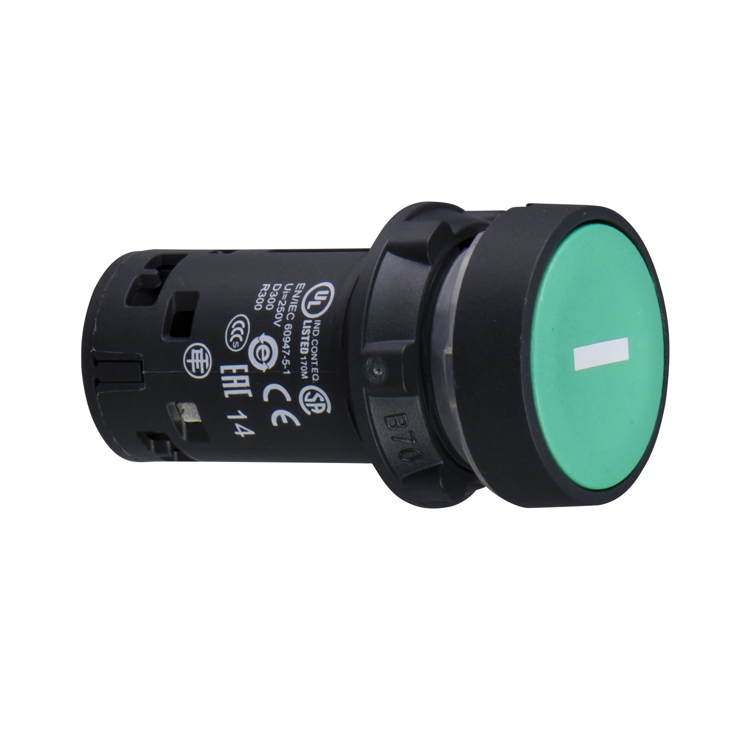 Schneider Electric Schneider Electric XB7NA3131 – Harmony XB7, Monolithic push button, plastic, green, Ø22, spring return, marked I, 1 NO