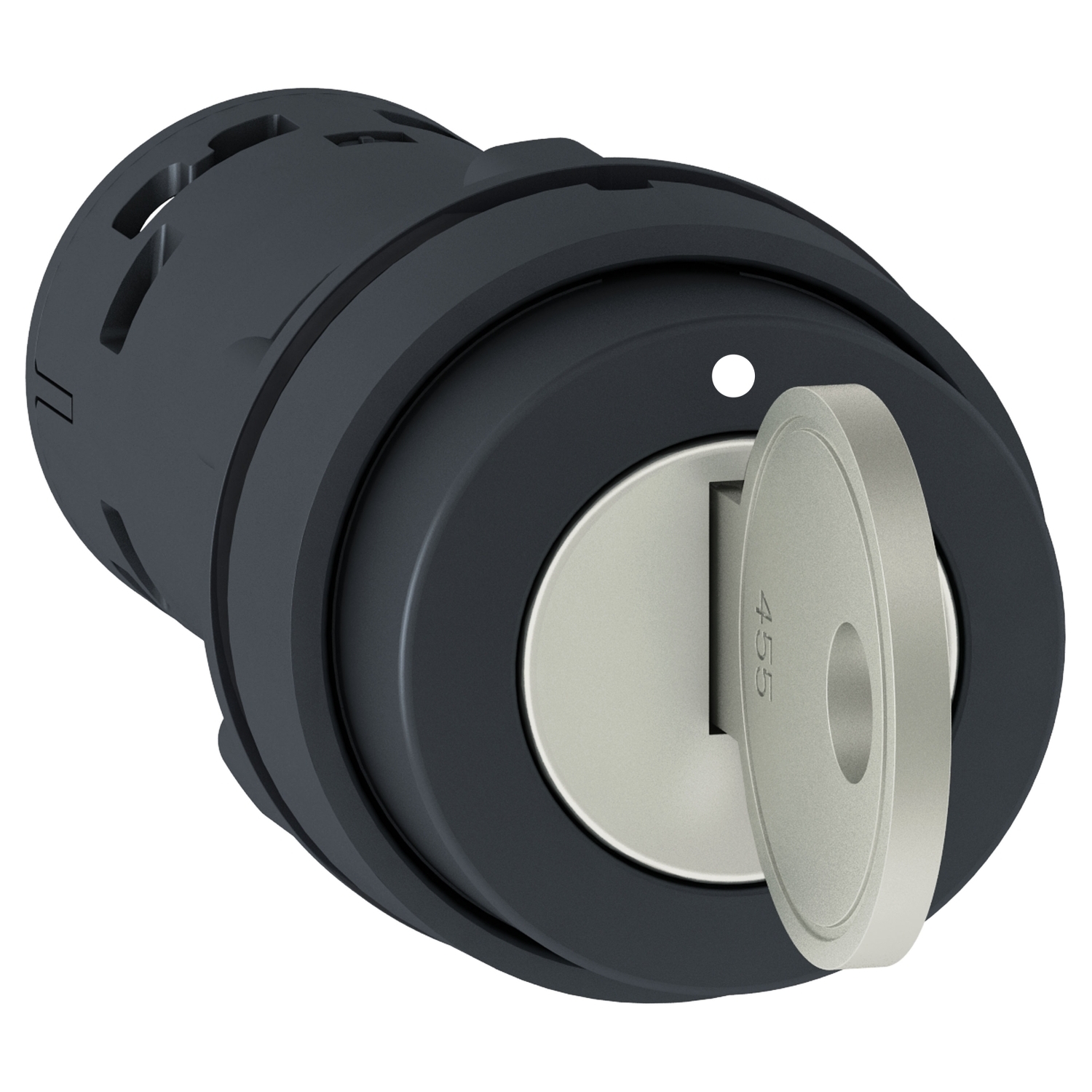 Schneider Electric Schneider Electric XB7NG33 – Monolithic key switch selector, plastic, black, Ø22, key n°455, 3 positions, stay put, 2 NO