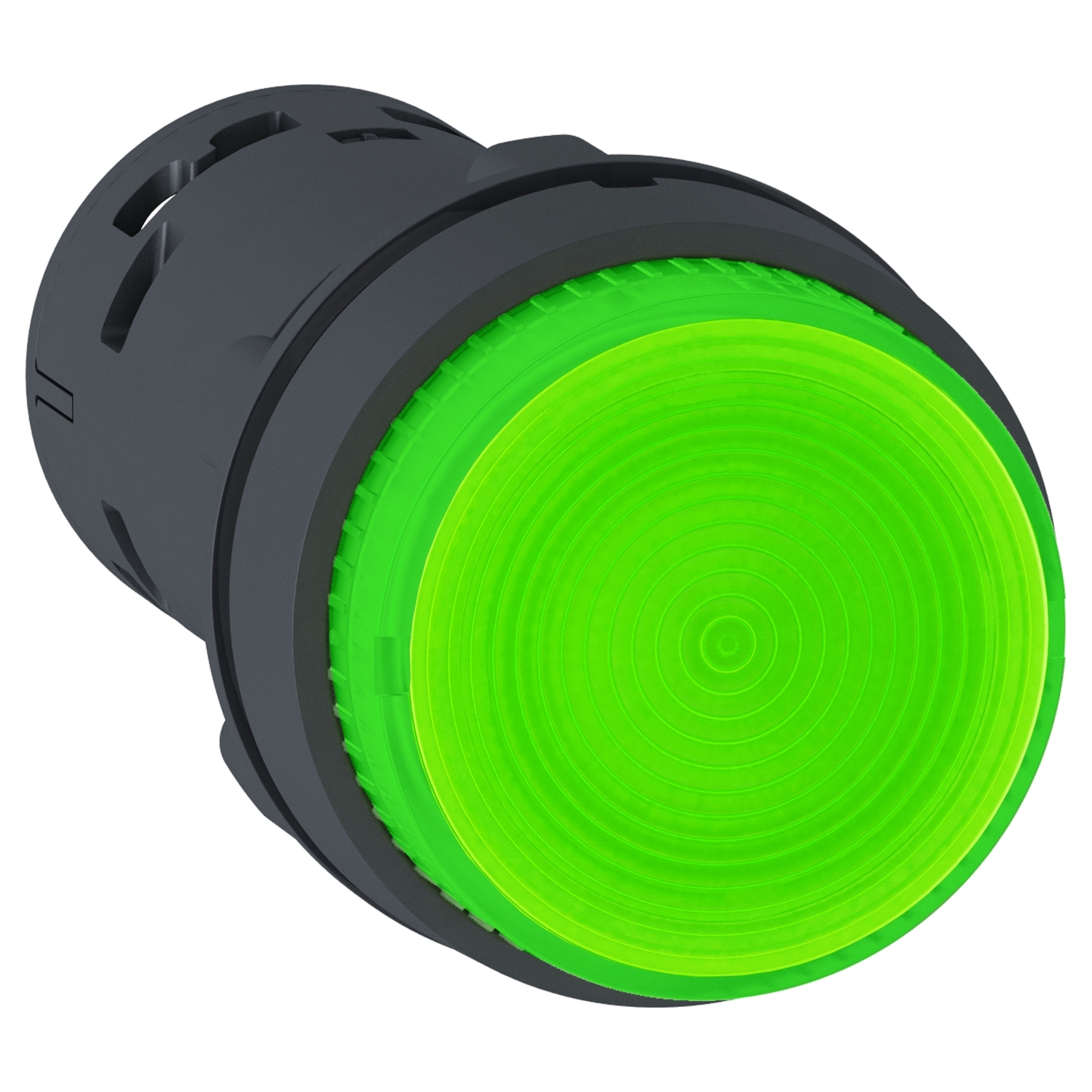Schneider Electric Schneider Electric XB7NW33B1 – Monolithic illuminated push button, Harmony XB7, plastic, green, 22mm, integral LED, spring return, 24V AC DC, 1NO