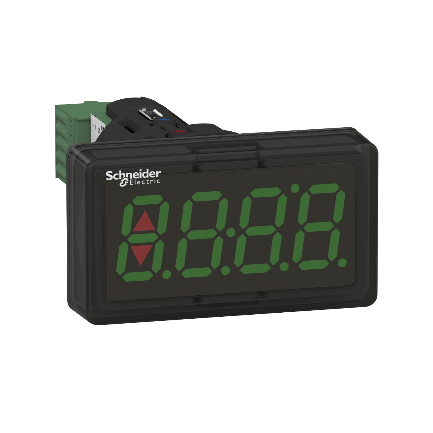Schneider Electric Schneider Electric XBH1AA0G4 – Display module, Harmony XB5, Digital panel meter, plastic, black, 22mm, 4 digit green LED display, 4...20mA input