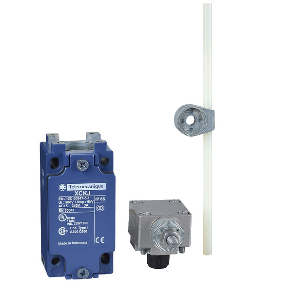 Schneider Electric Schneider Electric XCKJ10559 – Limit switch, XC Standard, XCKJ, thermoplastic round rod lever 6 mm, 1NC+1 NO, snap, Pg13