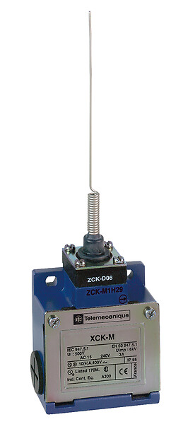 Schneider Electric Schneider Electric XCKM106H29 – Limit switch, Limit switches XC Standard, XCKM, cats whisker, 1NC+1 NO, snap action, M20