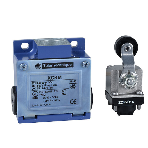 Schneider Electric Schneider Electric XCKM115 – Limit switch, Limit switches XC Standard, XCKM, thermoplastic roller lever, 1NC+1 NO, snap action, Pg11