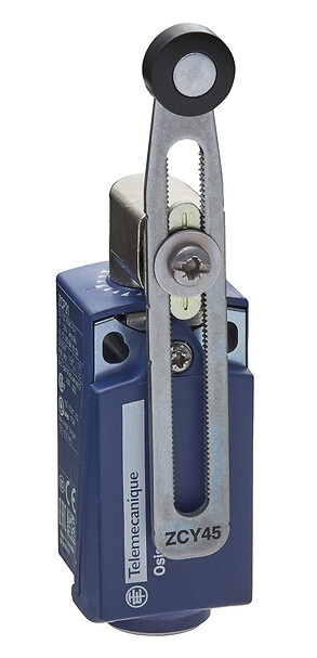 Schneider Electric Schneider Electric XCKP2145G11 – Limit switch, Limit switches XC Standard, XCKP, thermoplastic plastic roller lever var.length, 1NC+1 NO, snap, Pg11
