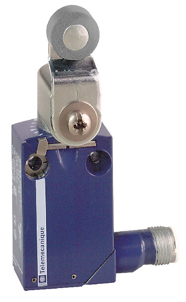 Schneider Electric Schneider Electric XCMD2117M12 – Limit switch, Limit switches XC Standard, XCMD, steel ball bearing mount. roller lev., 1C/O, snap, M12